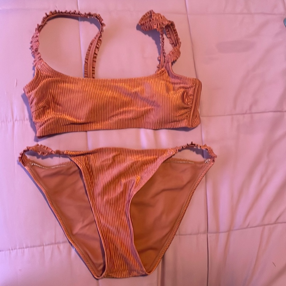Xhileration (Target) Rust Colored Bandeau Swimsuit